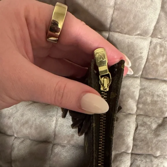 Louis Vuitton Brown Monogram Pouch with Braided Tassels - Picture 4 of 5